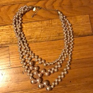 Three tier pearl necklace